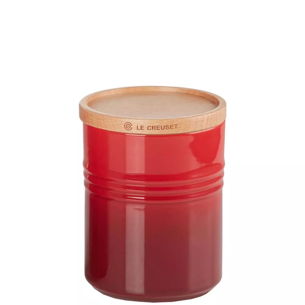 Le Creuset Stoneware Medium Storage Jar with Wooden Lid